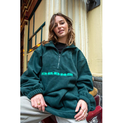 Fleece In Green With Green DBDNS Embroidery
