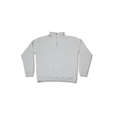 1/4 Zip Sweatshirt in Heather Grey with Dream Sports Tonal Logo Embroidery
