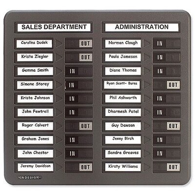 In/Out Board 20 Names