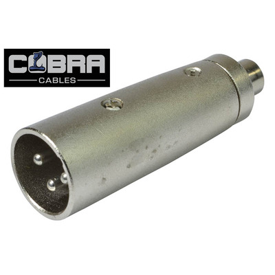 XLR Male to Phono/RCA Adapter For Audio Interconnection
