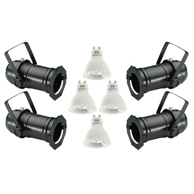 Par16 Black Birdy Lighting Set - Includes Lamps, Gel Frames and Brackets