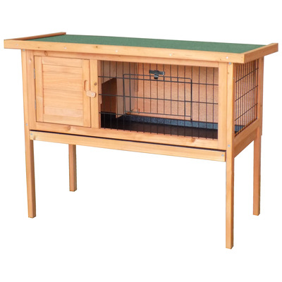 FSC® Certified Raised Pet Hutch Natural Wood