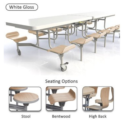 12 Seat Primo Rectangular Mobile Folding Table