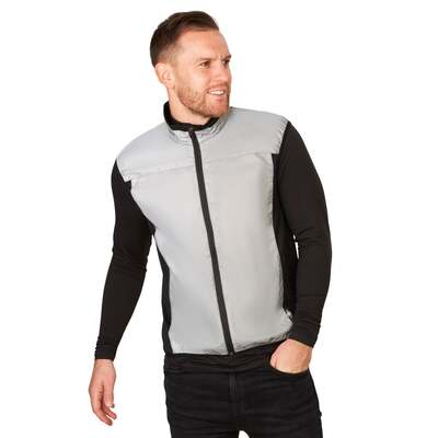 BTR High Visibility & Totally Reflective Running & Cycling Gilet & Vest - No Pockets Classic Style