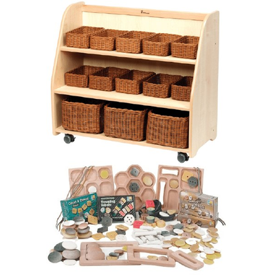 Mobile Trolley with Display and Mirror Back