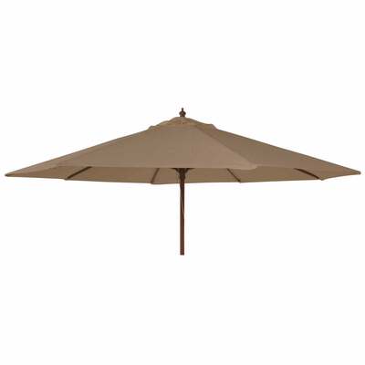 Alexander Rose 3m Hardwood Round Garden Parasol - Taupe