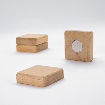 Square Wooden Magnets