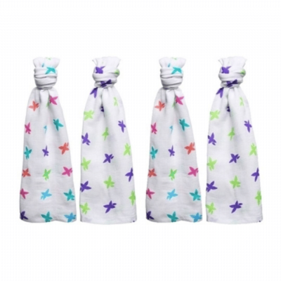 Cuski Mini Swandoodles Bamboo Muslins 4 Pack Carlie & Gracey