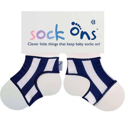 Baby Sock Ons - Nautical Stripe (Age: 6-12 mths)