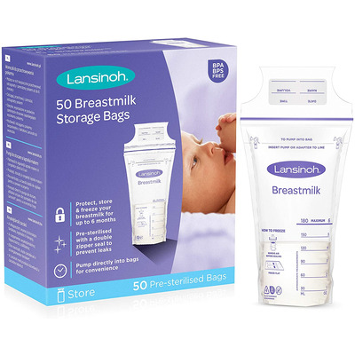 Lansinoh Breast Milk Storage Bags (Pack Size: 50 Pack)