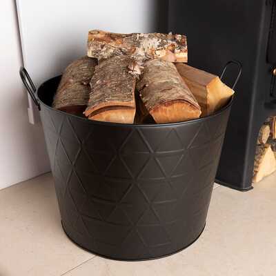 Yew Small Fireside Log Bucket