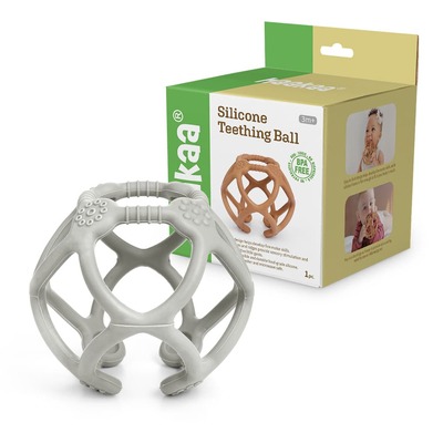 Haakaa Silicone Teething Ball (Colour: Grey)