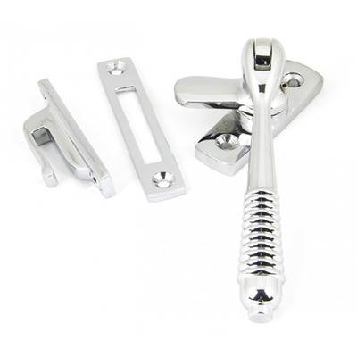 From The Anvil Reeded Locking Window Fastener, Polished Chrome - 90329 POLISHED CHROME