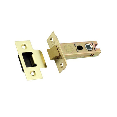 Prima Heavy Duty 3 OR 4 Inch Tubular Latches (Bolt Through), Electro Brass - BH77EB 76mm (3 INCH) - ELECTRO BRASS