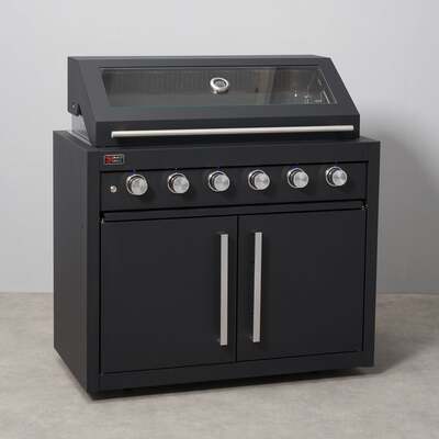 Draco Grills Fusion Black 6 Burner Gas Barbecue with Cabinet, Early May 2025