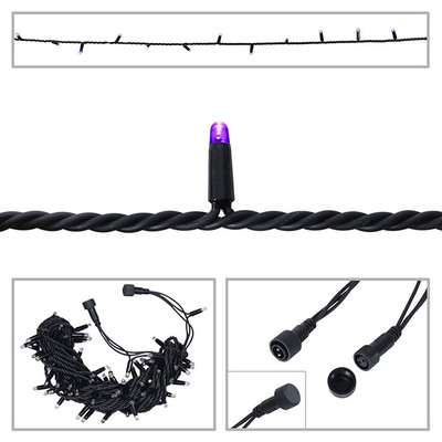 LED String Light Rubber Connectable Design in Purple - 20m