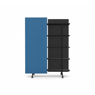 A08 Mobile Shelving Unit with Glass Writing Board