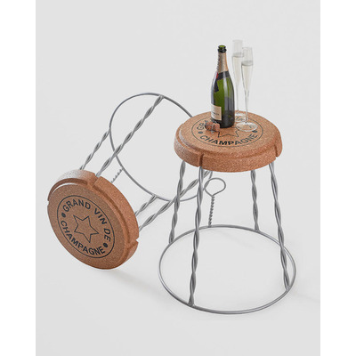 Giant Champagne Cork Wire Cage 'Muselet' Stool/Side Table