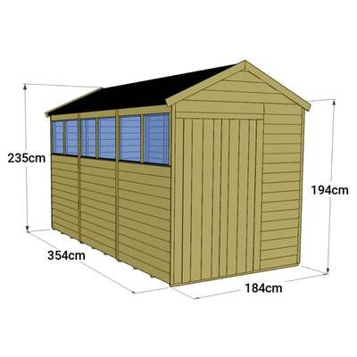 Wooden Garden Shed Apex Windowed