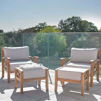 Sorrento Hardwood Armchair with Footrest
