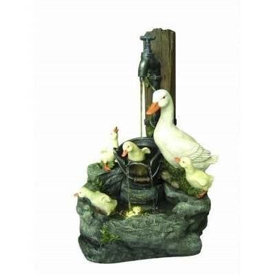 Solar Duck Family at Tap Water Feature
