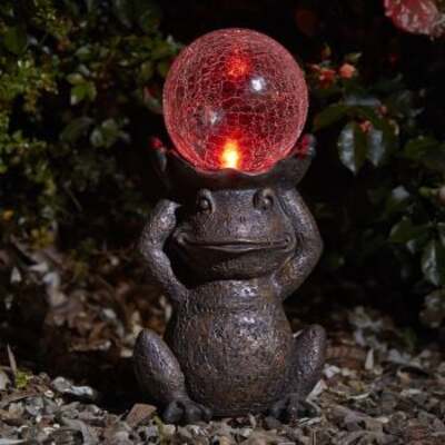 Solar Light - Gazing Frog - Colour Changing
