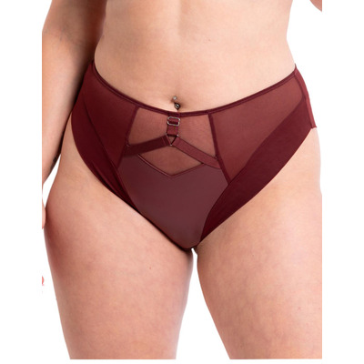 Curvy Kate Enclose High Waist Brief - Oxblood - M - 12