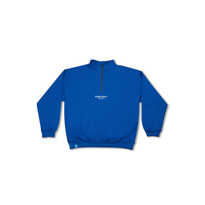 1/4 Zip Sweatshirt in Royal Blue with Dream Sports Tonal Logo Embroidery