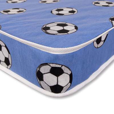 Starlight Beds™ Children's Blue Football Mattress - 2ft6 Small Single Mattress (75cm by 190cm)