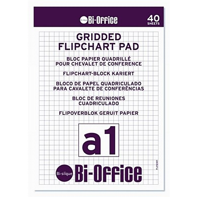 Bi-Office A1 Gridded Flipchart Pads Pk5