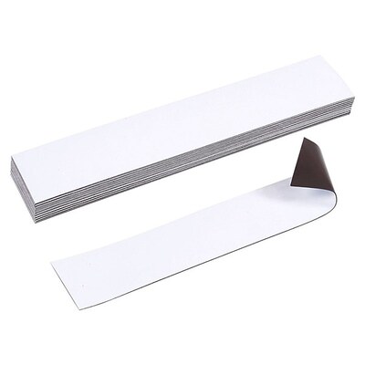 Flexible Magnetic Labels with Drywipe Surface 50 x 300mm Pack 100