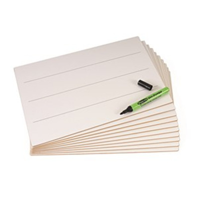 Show-me MDF Rigid A4 Whiteboards Lined Pack of 30
