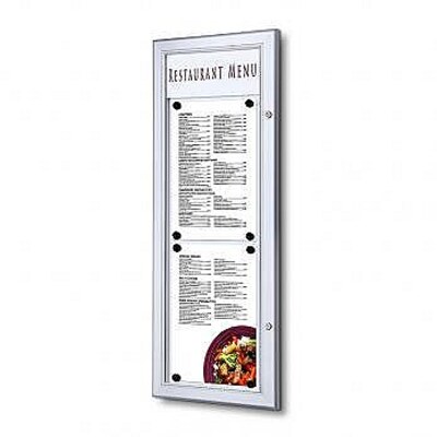 Outdoor Lockable Menu Case 2 x A4 (End on End)