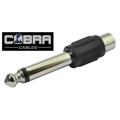 RCA/Phono to 6.35mm 1/4" Jack Adapter Mono