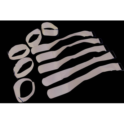 Fabric Cable Ties, Reusable With Hook & Loop Fastening 38 x 400mm Pack of 10