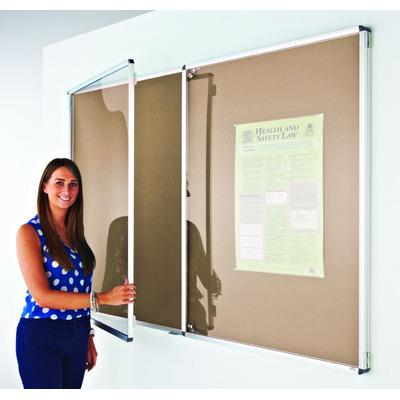 Eco-Sound Tamperproof Blazemaster Noticeboard 2400 x 1200mm Wheat