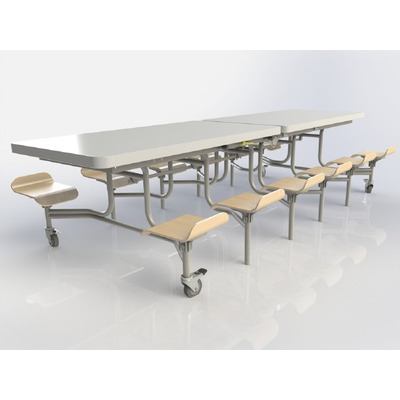12 Seat Primo Rectangular Mobile Folding Table