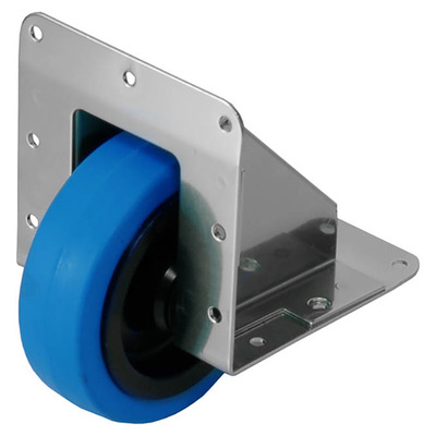 4" 100mm Recessed Caster - Zinc