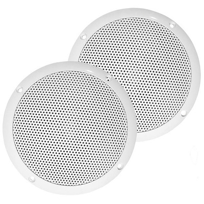 Pair of 5" In-Wall Speakers - Water Resistant, 8 Ohm, Wired, White