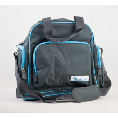 Palm and Pond Changing Back Pack Grey with Blue Trim
