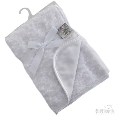 Soft Touch White Rose Minky Baby Wrap