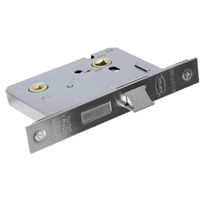Intelligent Hardware Gridlock Bathroom Locks - Silver Or Brass Finish - BAT 76MM (3 INCH) SILVER FINISH