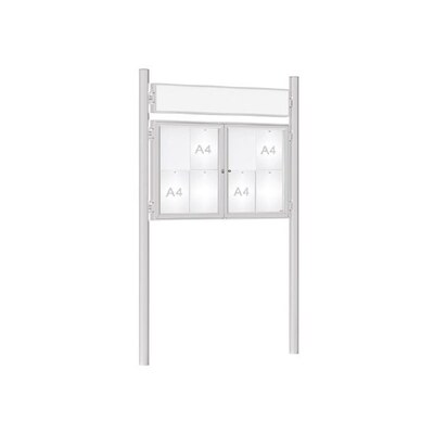 Premium Post Mounted Outdoor Noticeboard