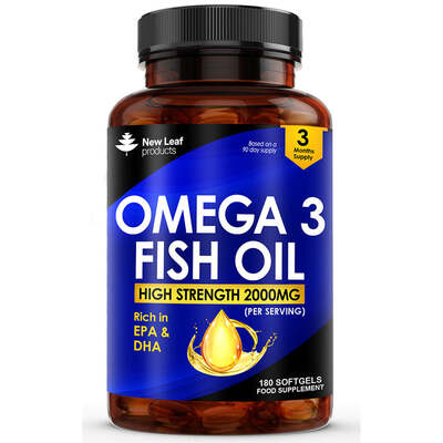 Omega 3 Fish Oil with Vitamin E, EPA and DHA Softgel Capsules