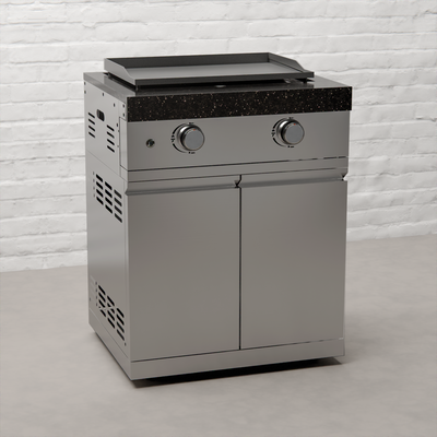 Draco Grills Z240 Twin Burner Stainless Steel Plancha Barbecue with Cabinet, Late April 2025