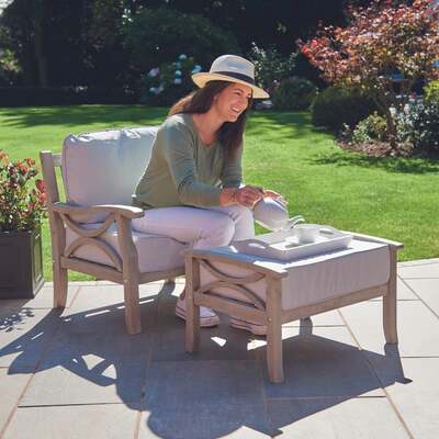 Sorrento Hardwood Armchair with Footrest