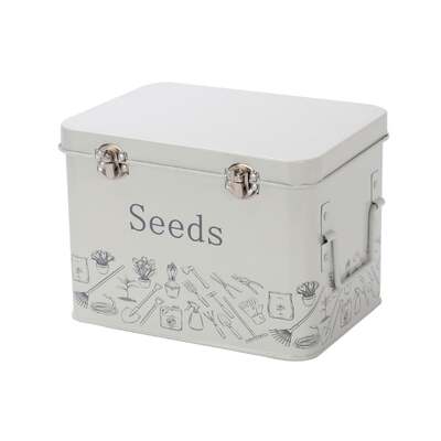 Seed Storage Tin with Seed Envelopes & Dividers