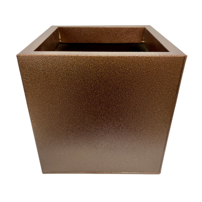 Zinc Planters Cube Black and Bronze Aluzinc