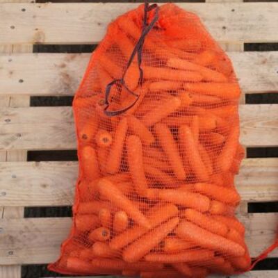 Orange Vegetable Nets For Carrots and Onions Bagacrop