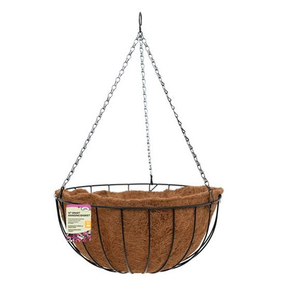 Metal Hanging Basket With Cocoa Liner